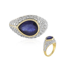 Anello in argento con Zaffiro Blu del Madagascar