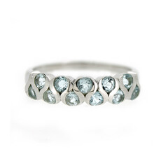 Anello in argento con Topazio Blu Cielo