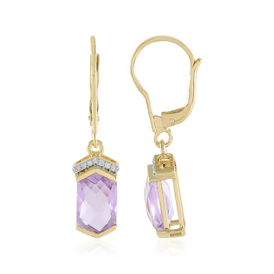 Orecchini in oro con Ametista Rose de France (SUHANA)