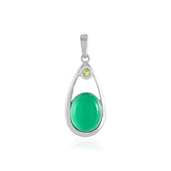 Ciondolo in argento con Onice Verde