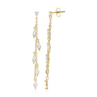 Orecchini in argento con Topazio Bianco