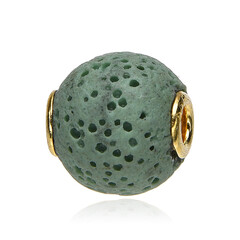 Ciondolo in argento con Lava Verde