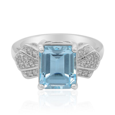 Anello in argento con Topazio Blu Cielo