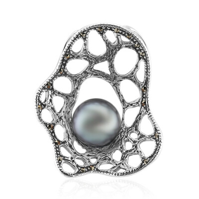 Ciondolo in argento con Perla Tahitiana (Annette classic)