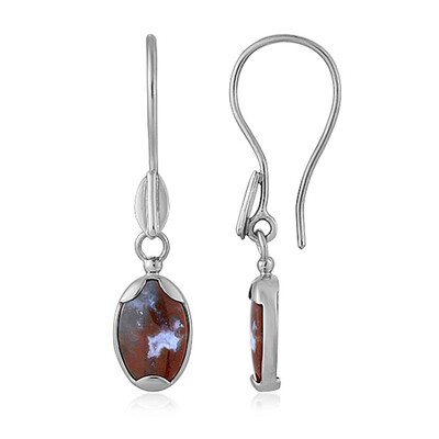 Orecchini in argento con Calcedonio (Bali Barong)