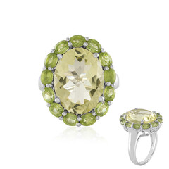 Anello in argento con Quarzo Limone