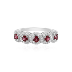 Anello in argento con Spinello Rosso