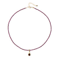 Collana in argento con Rodolite