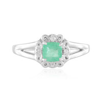 Anello in argento con Smeraldo Russo (Adela Silber)