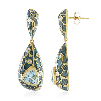 Orecchini in argento con Topazio Blu Cielo