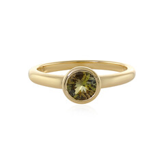 Anello in oro con Tanzanite Gialla