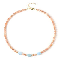 Collana in argento con Pietra di Luna Pesca