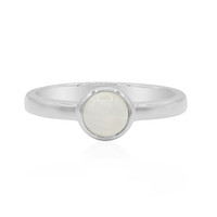 Anello in argento con Pietra di Luna Arcobaleno