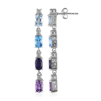 Orecchini in argento con Topazio Blu Cielo