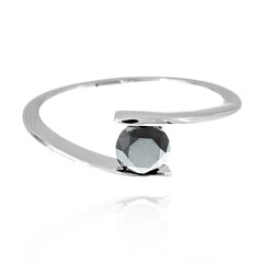 Anello in argento con Diamante Nero