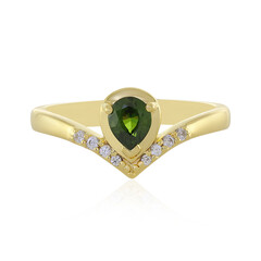 Anello in argento con Zircone Ceylon Verde