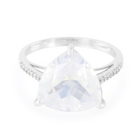 Anello in argento con Quarzo Ghiaccio di Luna