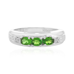 Anello in argento con Diopside Russo