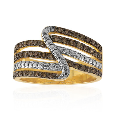 Anello in argento con Diamante Champagne I2