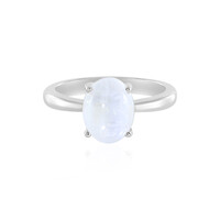 Anello in argento con Pietra di Luna Arcobaleno