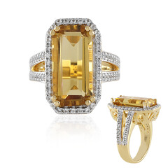 Anello in argento con Quarzo Champagne