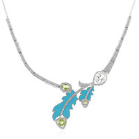 Collana in argento con Topazio Bianco