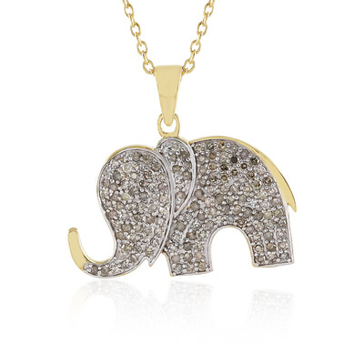 Collana in argento con Diamante Cioccolato I3