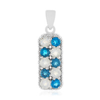 Ciondolo in argento con Apatite Blu Neon