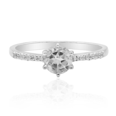 Anello in argento con Topazio Bianco