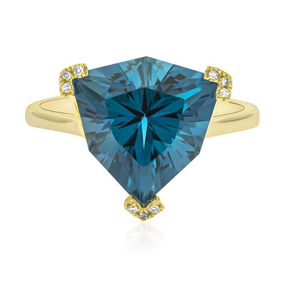 Anello in oro con Topazio Blu Londra