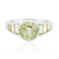 Anello in argento con Citrino Limone