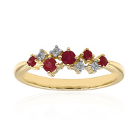 Anello in oro con Berillo Rosso