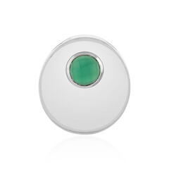 Ciondolo in argento con Calcedonio Verde