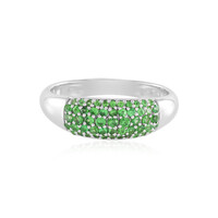 Anello in argento con Tsavorite della Tanzania