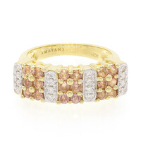 Anello in oro con Zaffiro Padparadscha (non riscaldato) (AMAYANI)