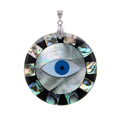 Ciondolo in argento con Gemme miste