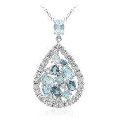 Collana in argento con Topazio Blu Cielo