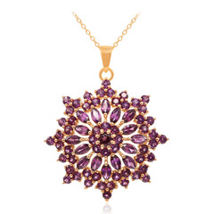 Collana in argento con Rodolite