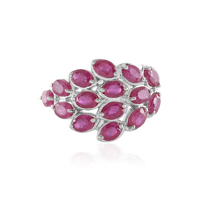 Anello in argento con Rubino del Madagascar
