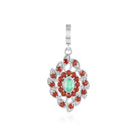 Ciondolo in argento con Smeraldo Russo