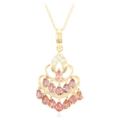 Collana in oro con Zaffiro Padparadscha (non riscaldato) (AMAYANI)