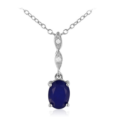 Collana in argento con Spinello Blu Royal
