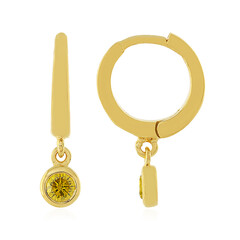 Orecchini in argento con Diamante Giallo I1