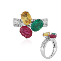 Anello in oro con Smeraldo Zambia
