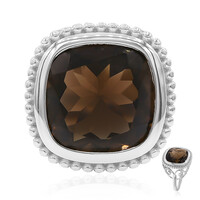 Anello in argento con Quarzo Fumè