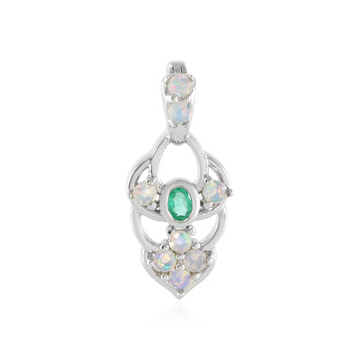 Ciondolo in argento con Smeraldo Russo