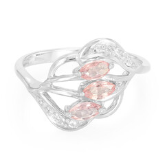 Anello in argento con Zaffiro Padparadscha