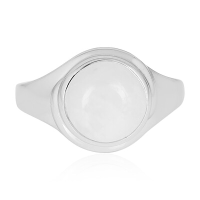 Anello in argento con Pietra di Luna Arcobaleno