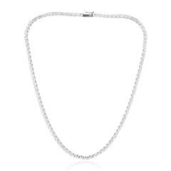 Collana in argento con Topazio Bianco