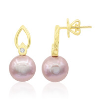 Orecchini in oro con Perla Ming Rosa (TPC)